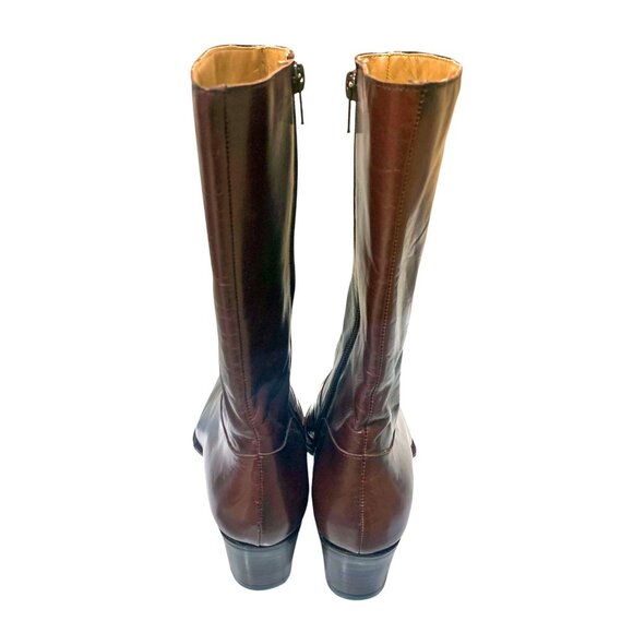 Carmina Albaladejo Shoemakers Leather Zip Mid Calf Boot - Picture 13 of 14